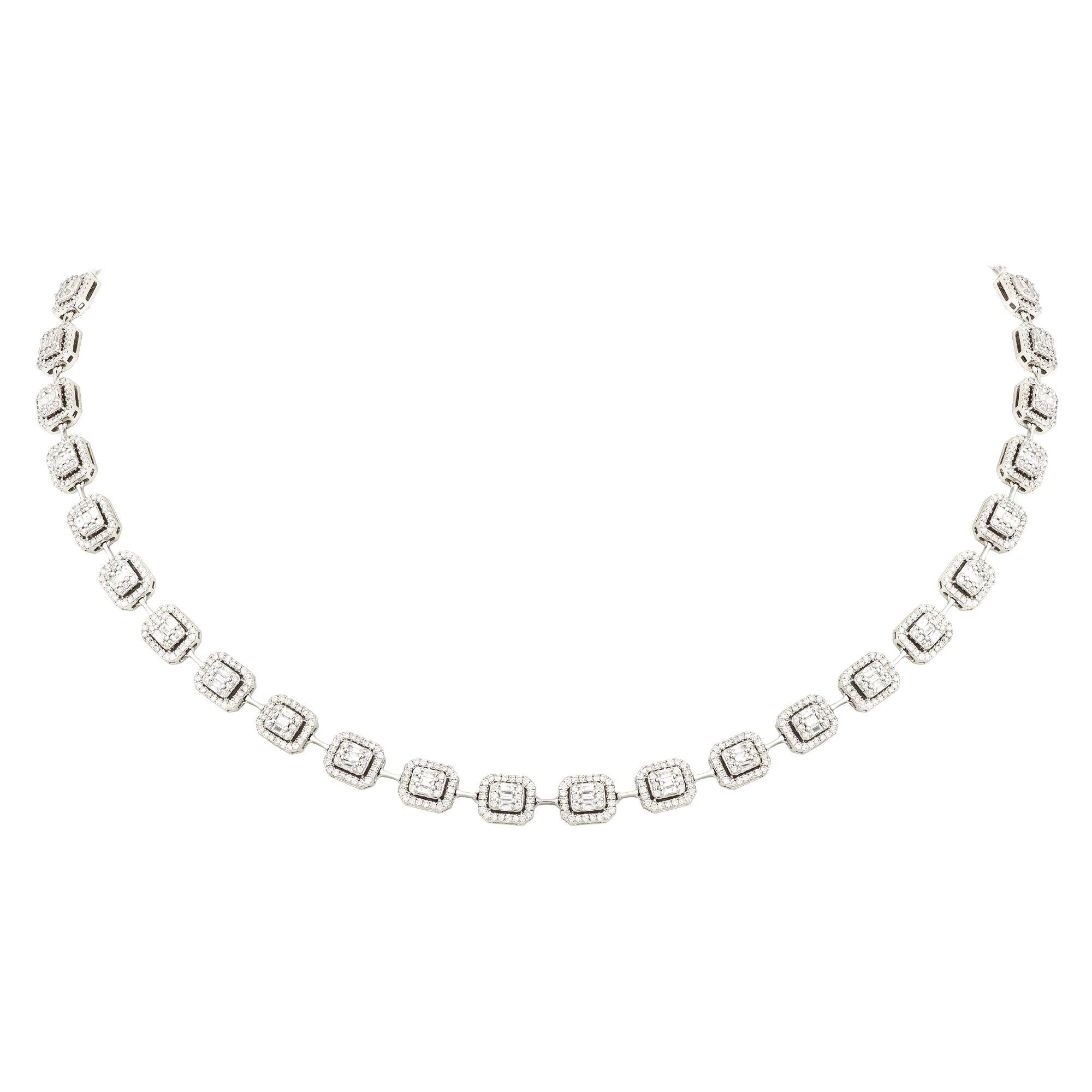 Breathtaking Diamond 18k White Gold Necklace for Her