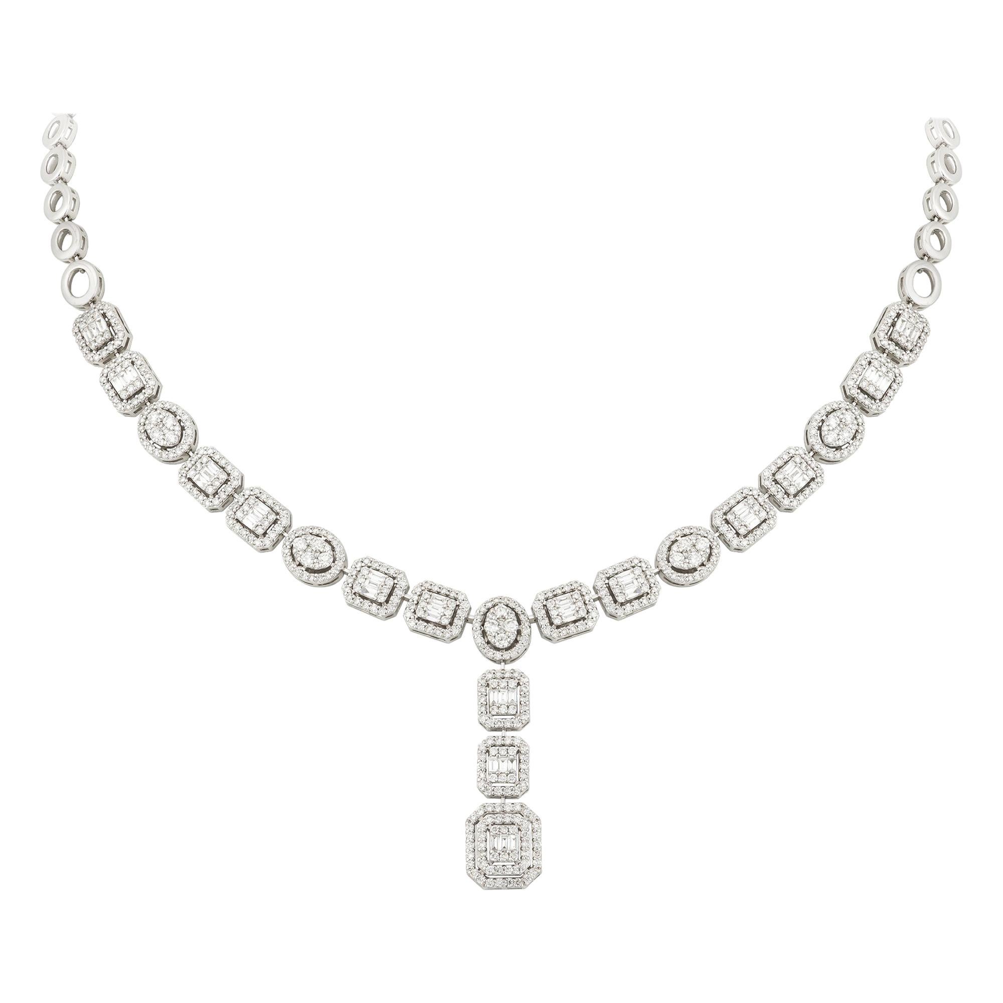 Breathtaking Diamond 18k White Gold Necklace for Her