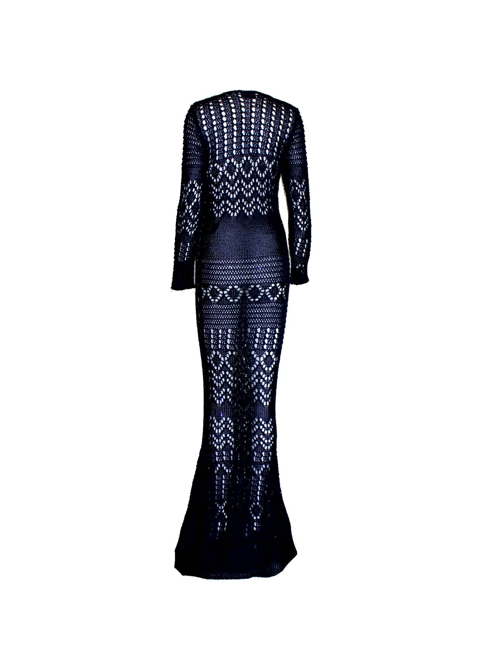 crochet evening gown