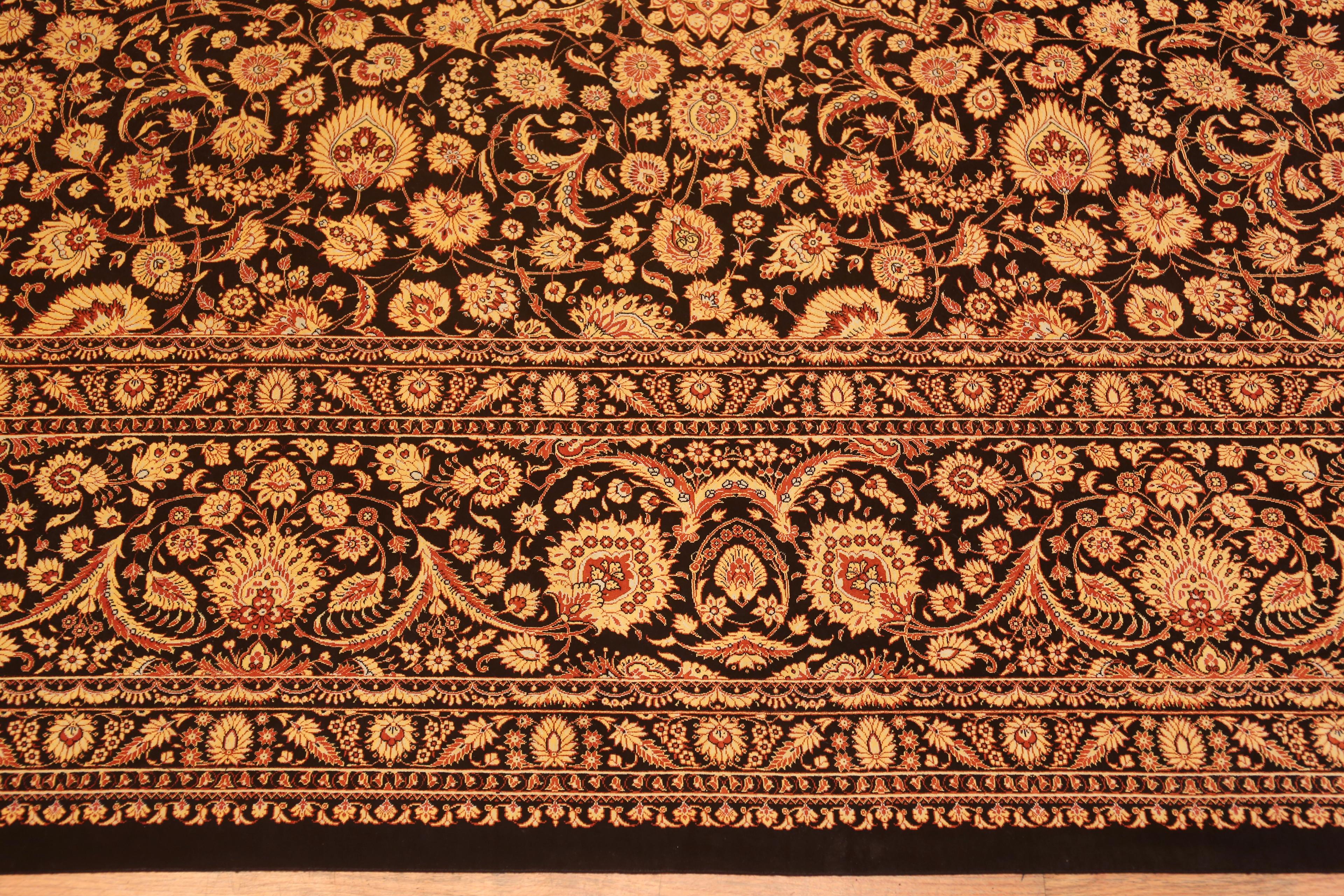 Breathtaking Fine Traditional Vintage Persian Silk Qum Luxury Rug 9'10