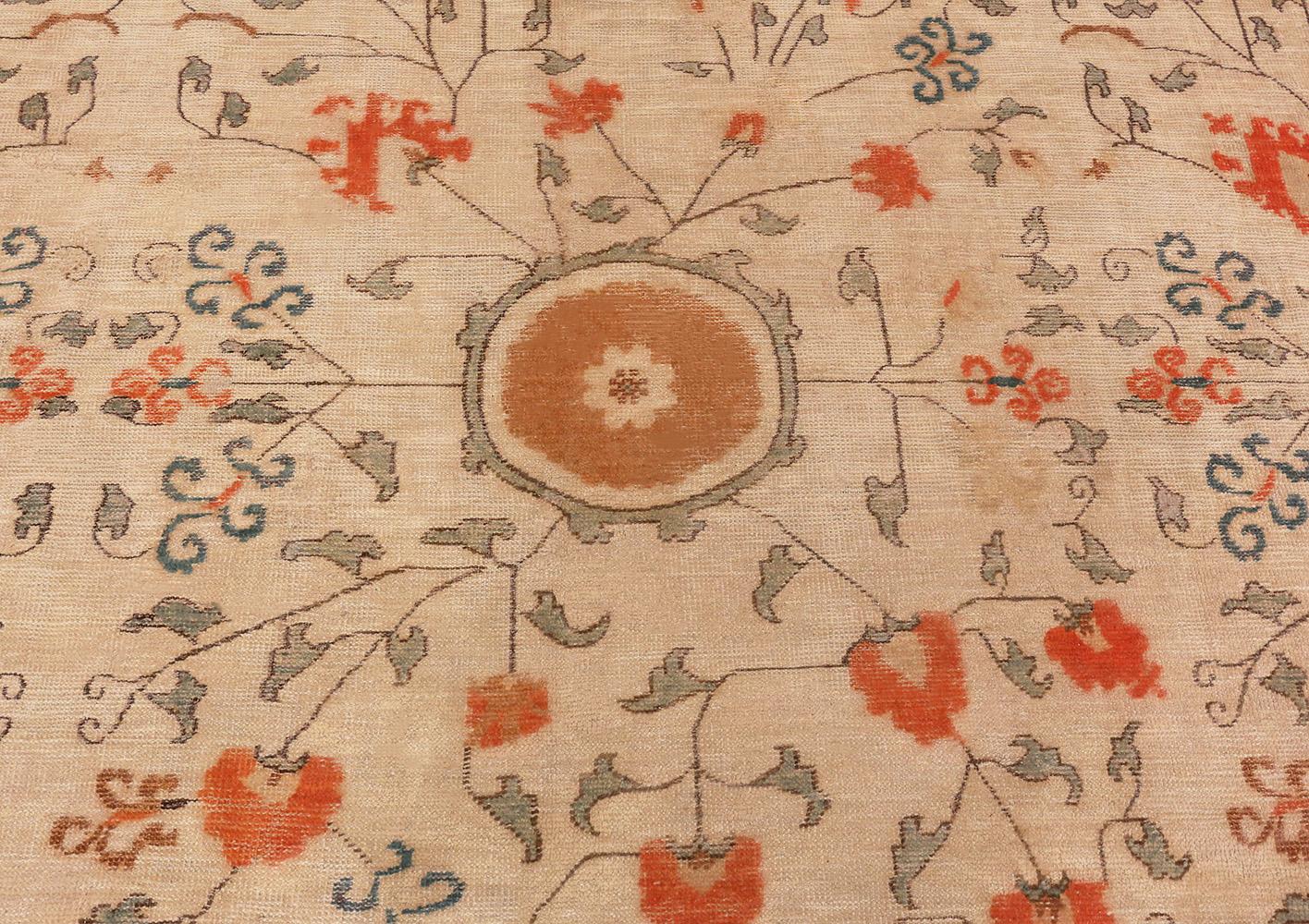 Hand-Knotted Oversized Antique Khotan Carpet. Size: 14 ft x 20 ft For Sale