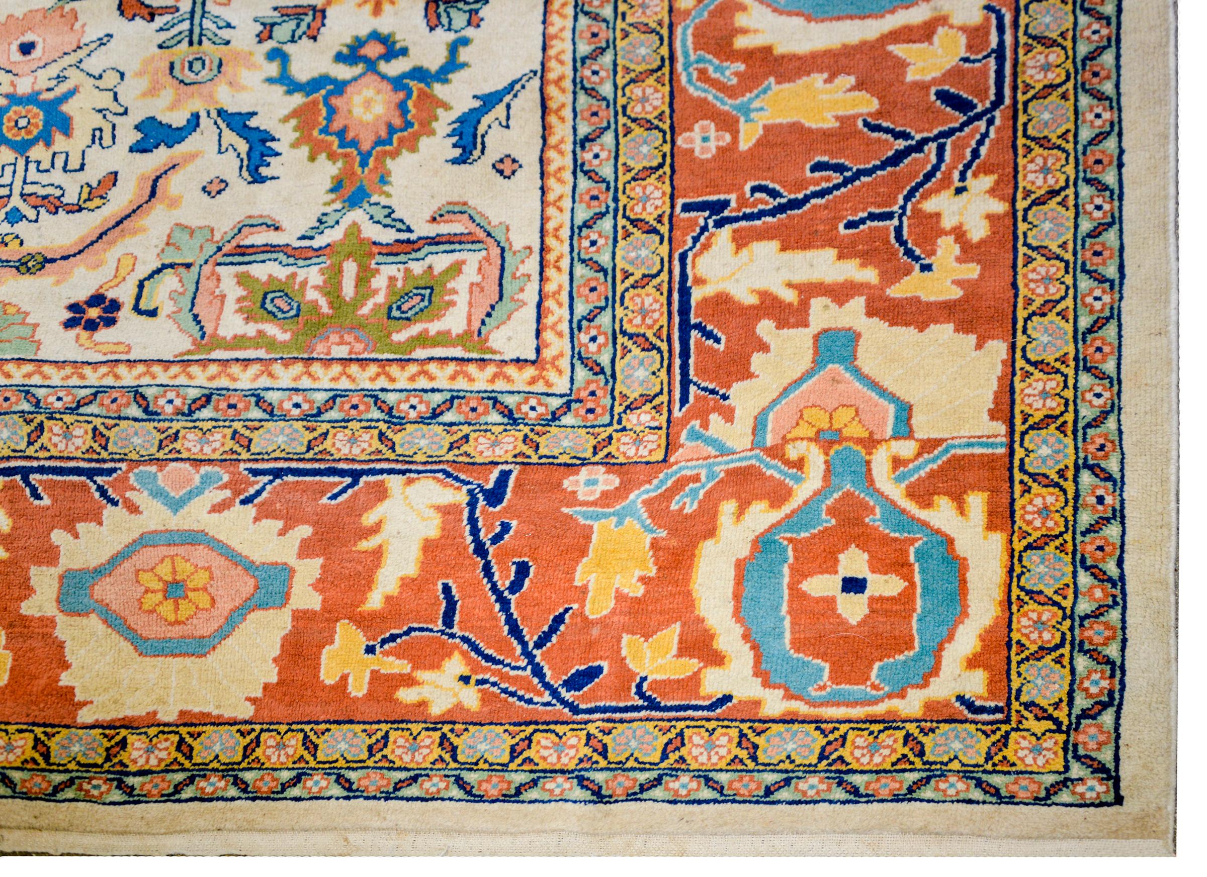 Ein atemberaubender Sultanabad-Teppich aus der Mitte des 20. Jahrhunderts im Angebot 2