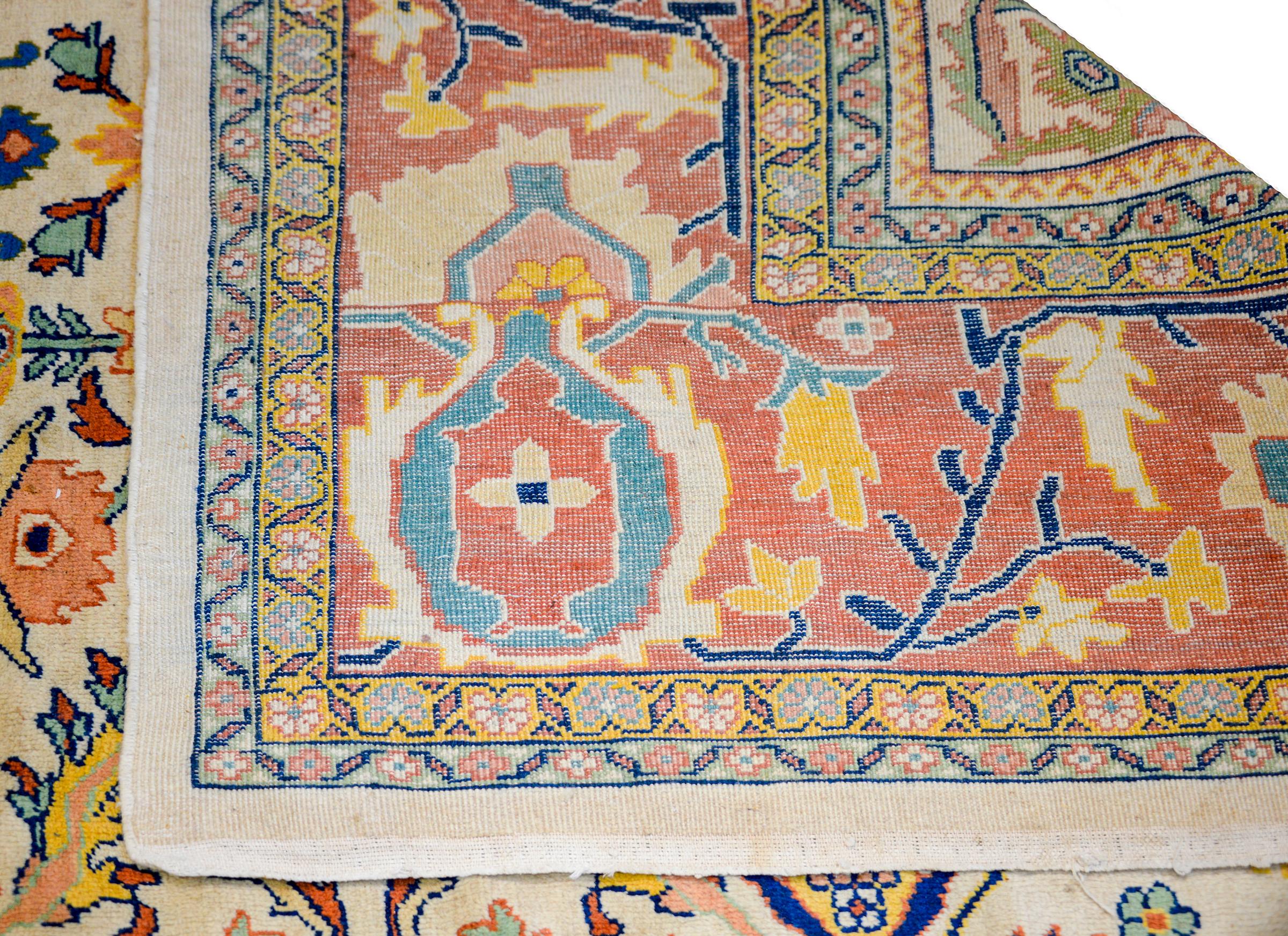 Ein atemberaubender Sultanabad-Teppich aus der Mitte des 20. Jahrhunderts im Angebot 3