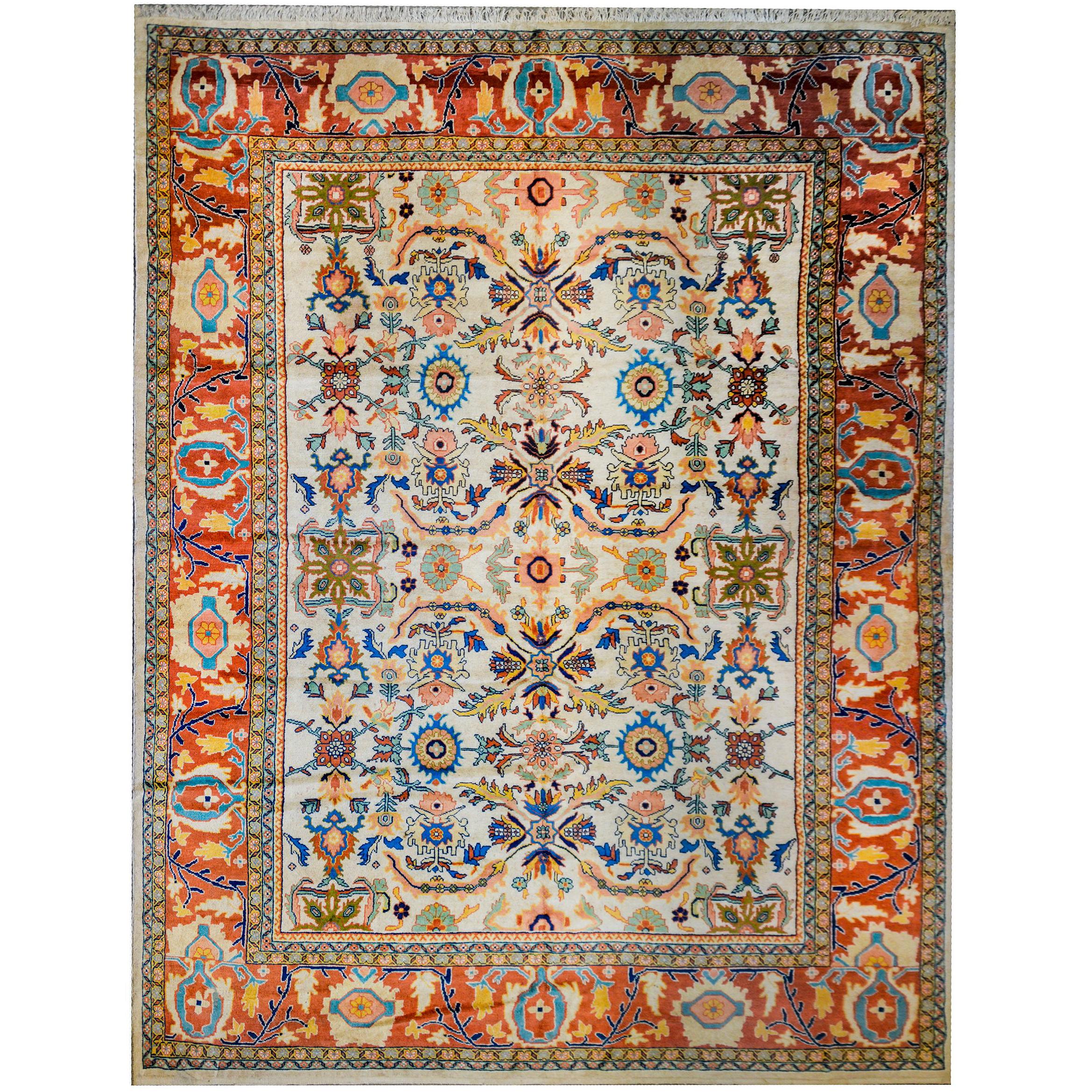Breathtaking Mid-20th Century Sultanabad Rug For Sale