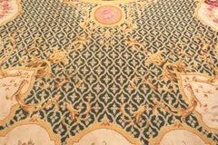 Breathtaking Oversized Antique Spanish Savonnerie Rug 15'10" x 26'