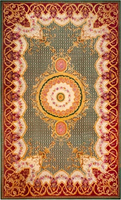 Atemberaubender übergroßer antiker spanischer Savonnerie-Teppich in Übergröße 15'10" x 26'