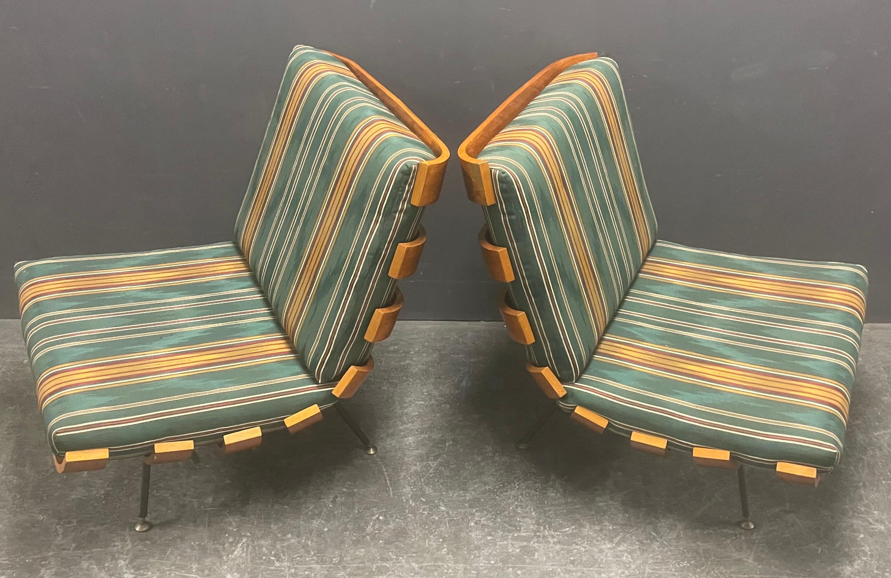 breathtaking pair of costela lounge chairs by carlo hauner and martin eisler  For Sale 9