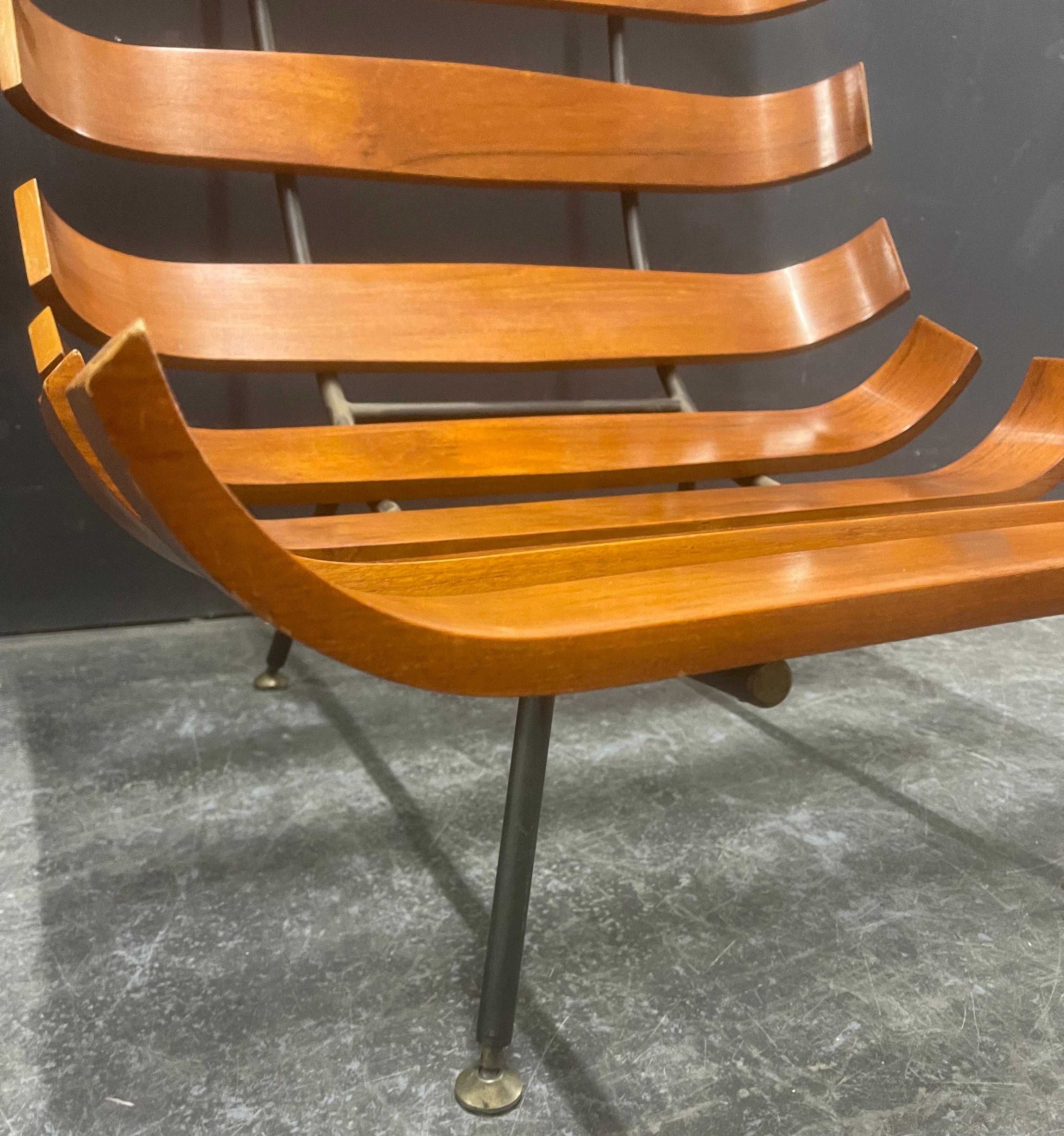breathtaking pair of costela lounge chairs by carlo hauner and martin eisler  In Good Condition For Sale In Munich, DE