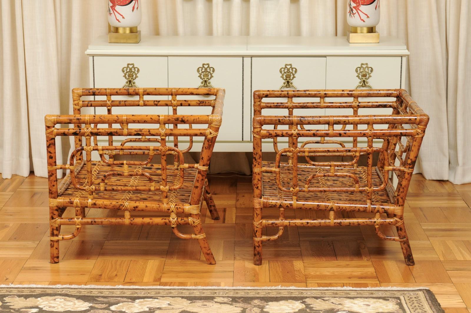 Breathtaking Pair of Tortoiseshell Emperor's Chairs by Vivai del Sud, 1975 For Sale 3