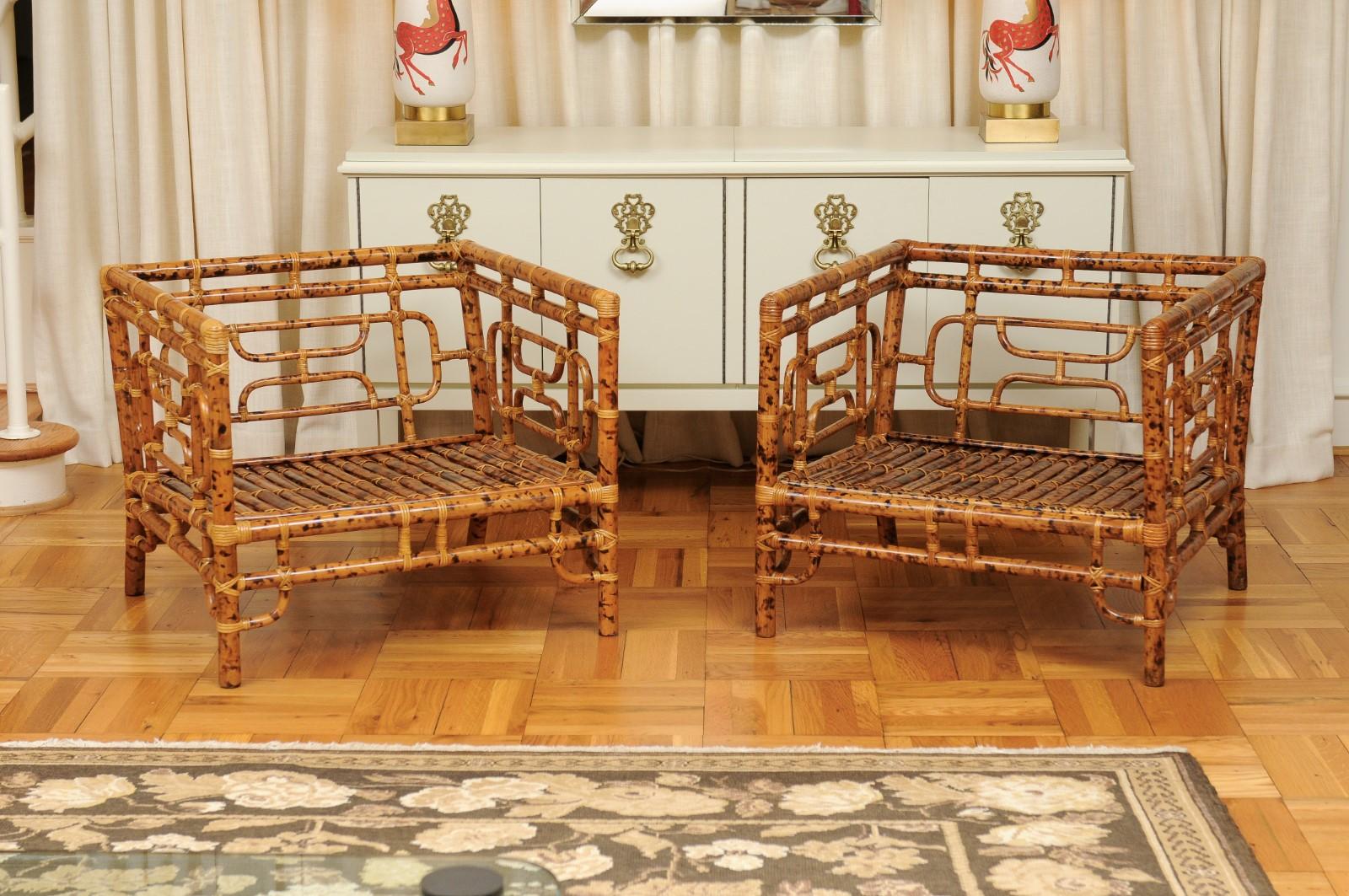 Breathtaking Pair of Tortoiseshell Emperor's Chairs by Vivai del Sud, 1975 For Sale 10