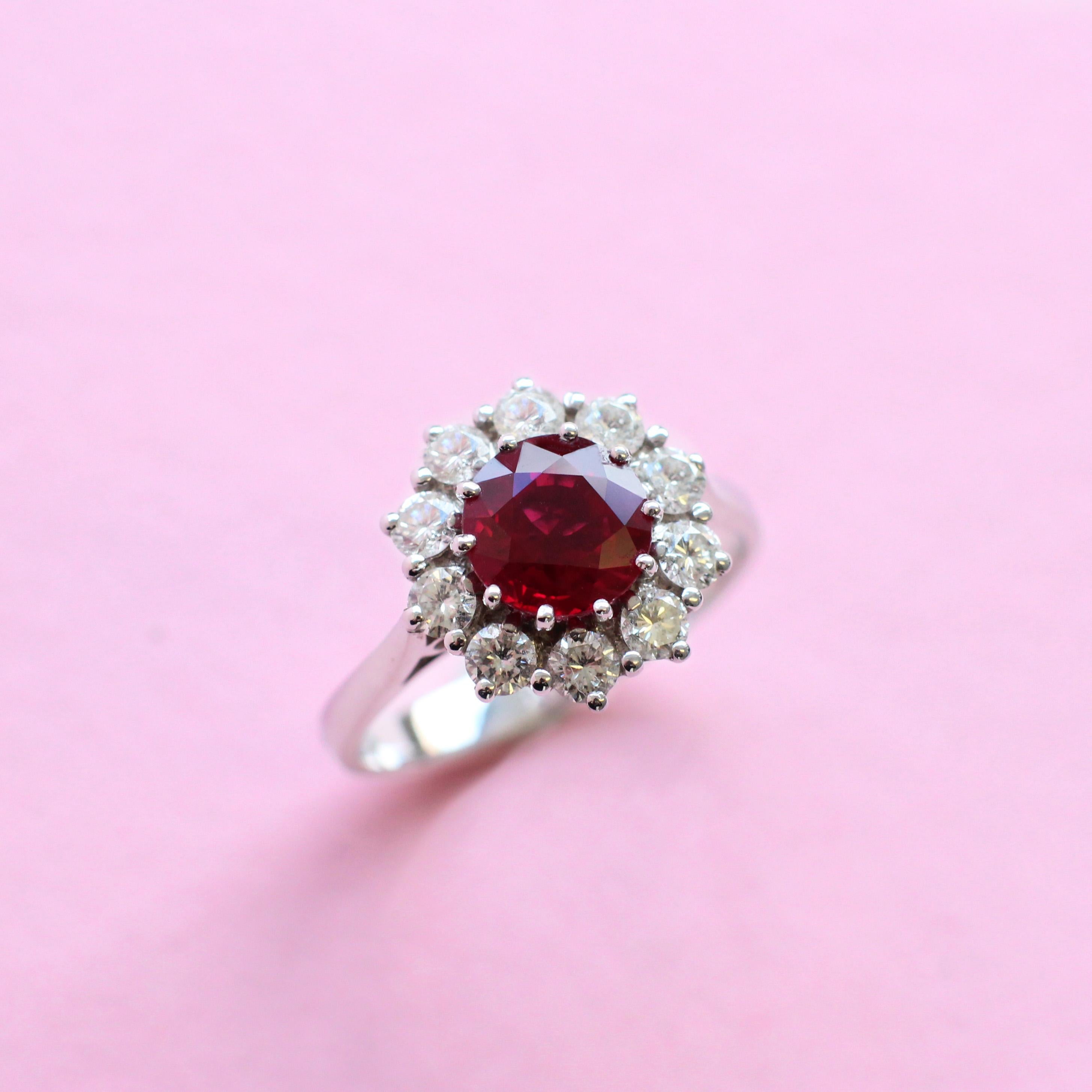 deep red ruby ring