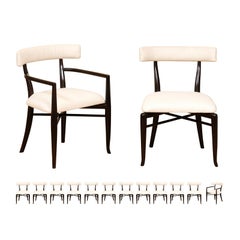 Breathtaking Restored Set of 14 of Klismos Dining Chairs by Robsjohn-Gibbings