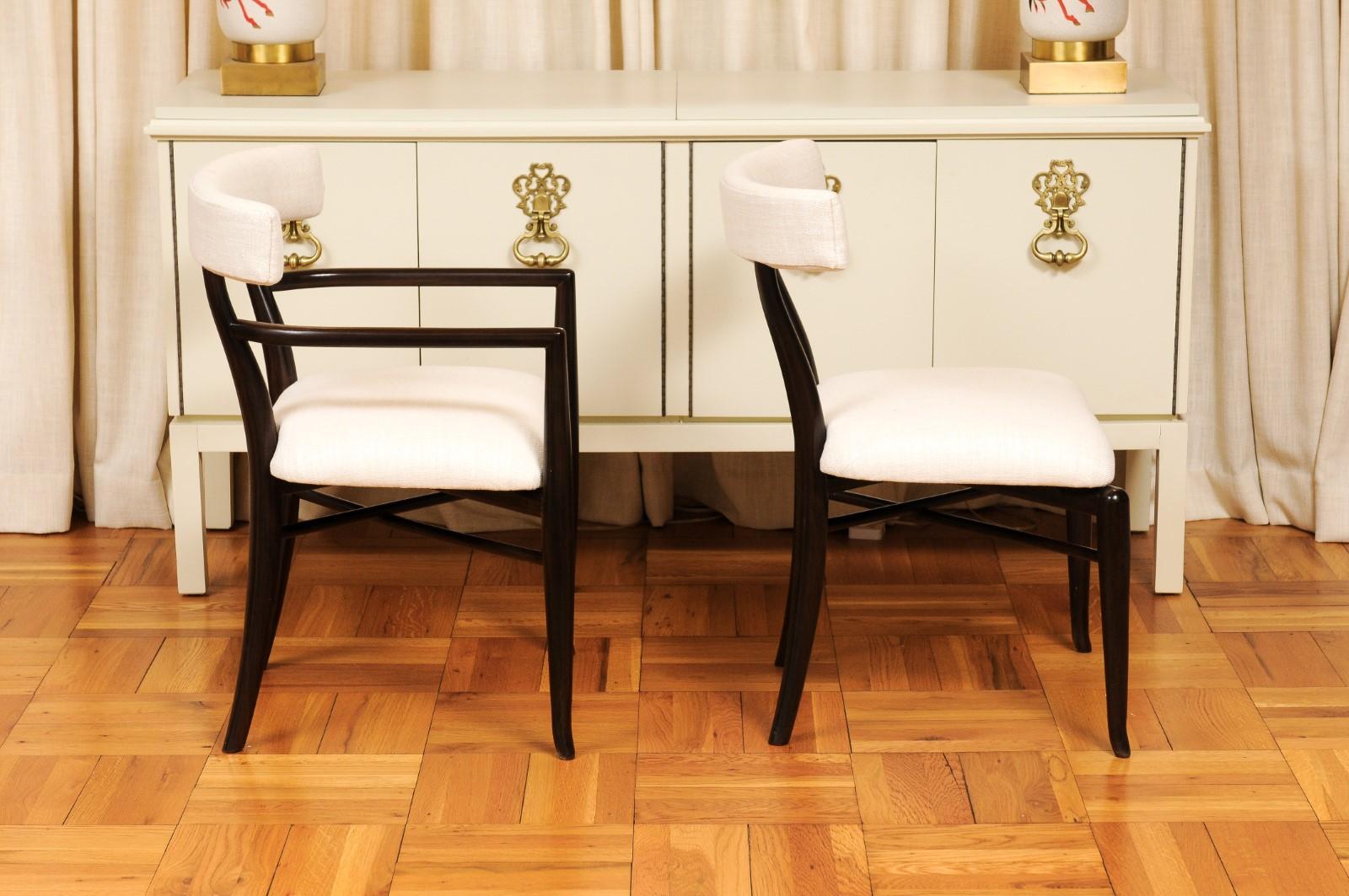 Breathtaking Restored Set of 14 of Klismos Dining Chairs by Robsjohn-Gibbings For Sale 2