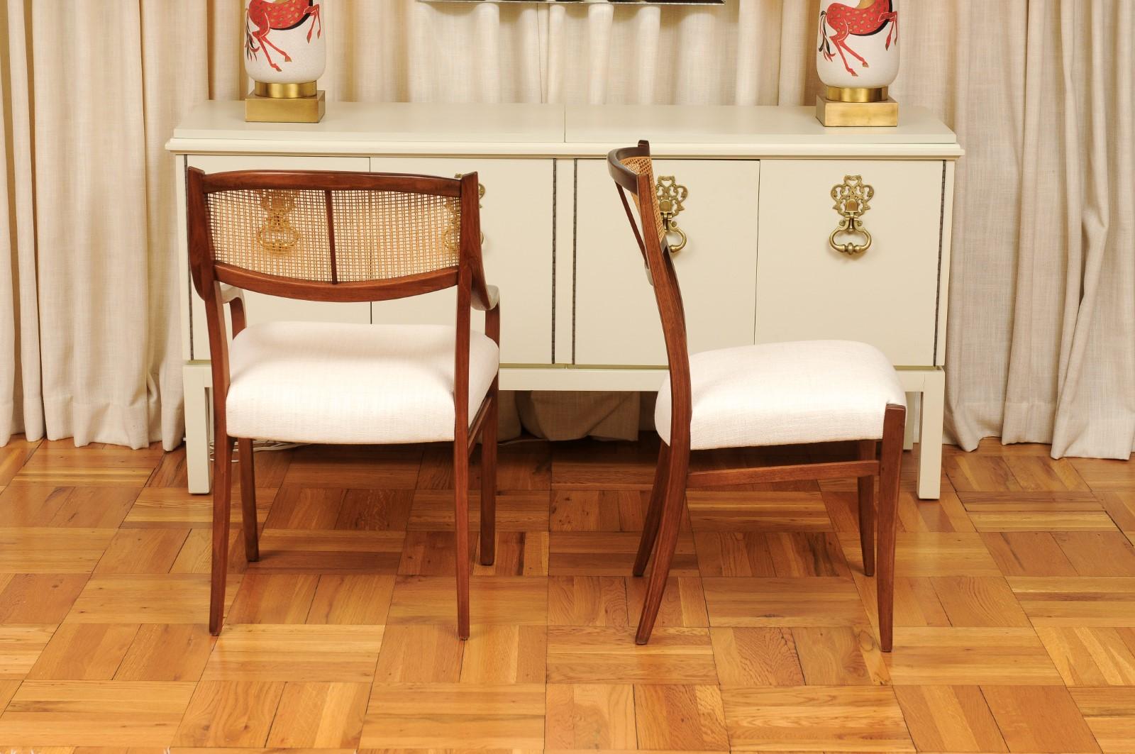 Ensemble époustouflant de 12 chaises de salle à manger en noyer par Barney Flagg, vers 1960 en vente 3