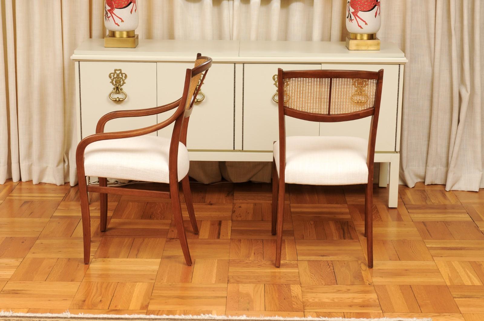 Ensemble époustouflant de 12 chaises de salle à manger en noyer par Barney Flagg, vers 1960 en vente 5