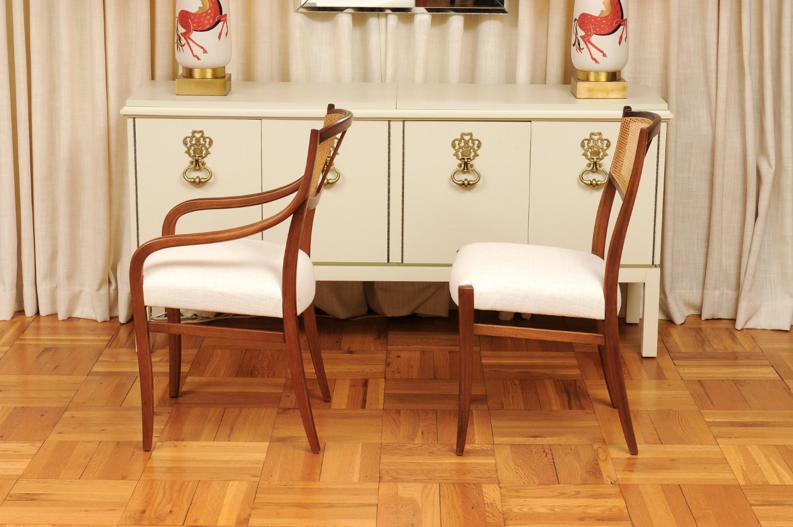 Ensemble époustouflant de 12 chaises de salle à manger en noyer par Barney Flagg, vers 1960 en vente 6