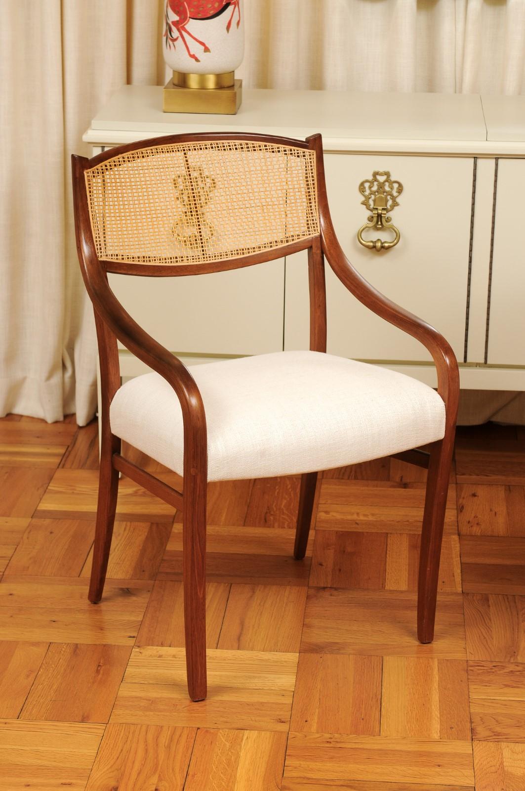 Organique Ensemble époustouflant de 12 chaises de salle à manger en noyer par Barney Flagg, vers 1960 en vente