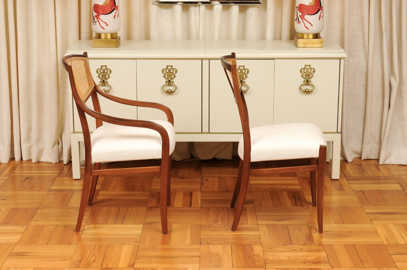 Ensemble époustouflant de 12 chaises de salle à manger en noyer par Barney Flagg, vers 1960 en vente 2