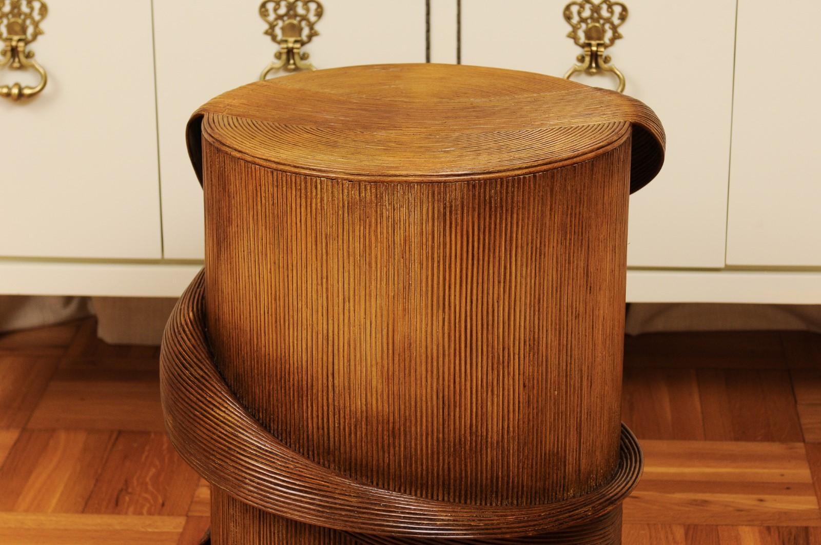 Breathtaking Trompe L'oiel Dining or Center Table Base by Betty Cobonpue For Sale 4