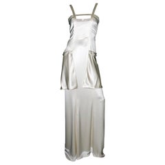 UNWORN Valentino Silk Crystal Evening Wedding Bridal Goddess Gown Dress US8