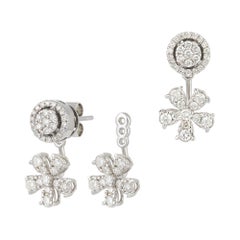 Breathtaking White Gold 18K Earrings Diamond for Her