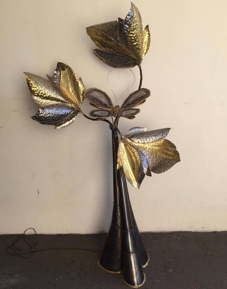 Breathtaking Unique Illuminated Sculpture or Floor Lamp by Artist Isabelle Faure For Sale 7