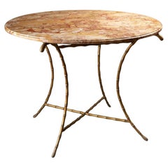 Breccia and gilt bronze bamboo-like tripod by Maison Baguès