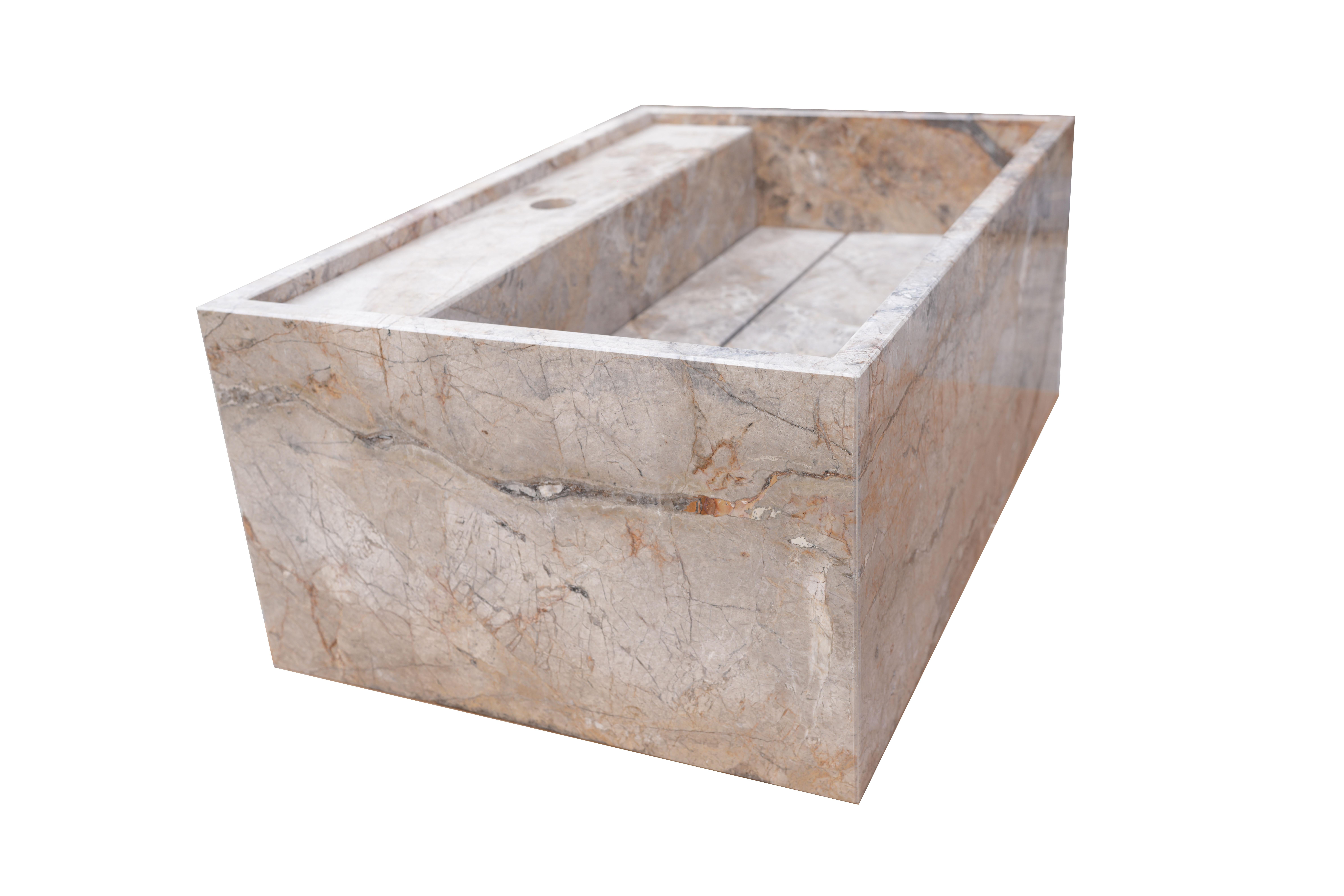 Marmorspülbecken Breccia Aurora im Angebot 1