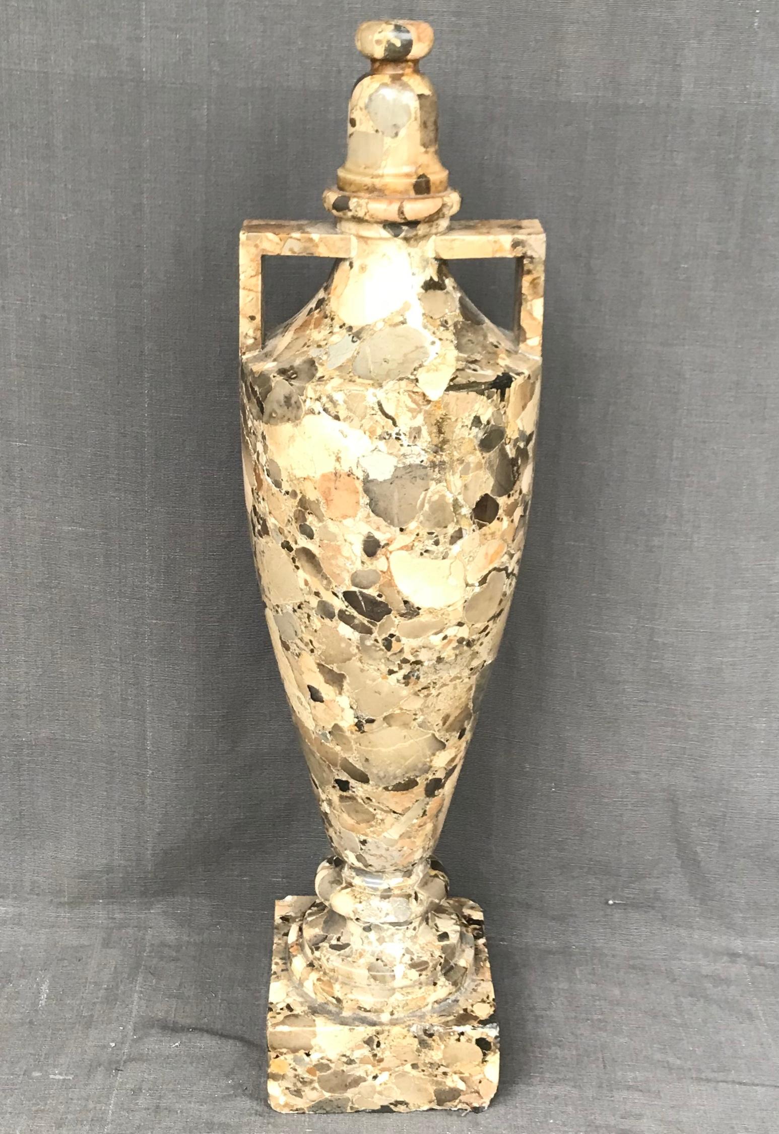 Charles X Breccia Marble Amphora Urn For Sale