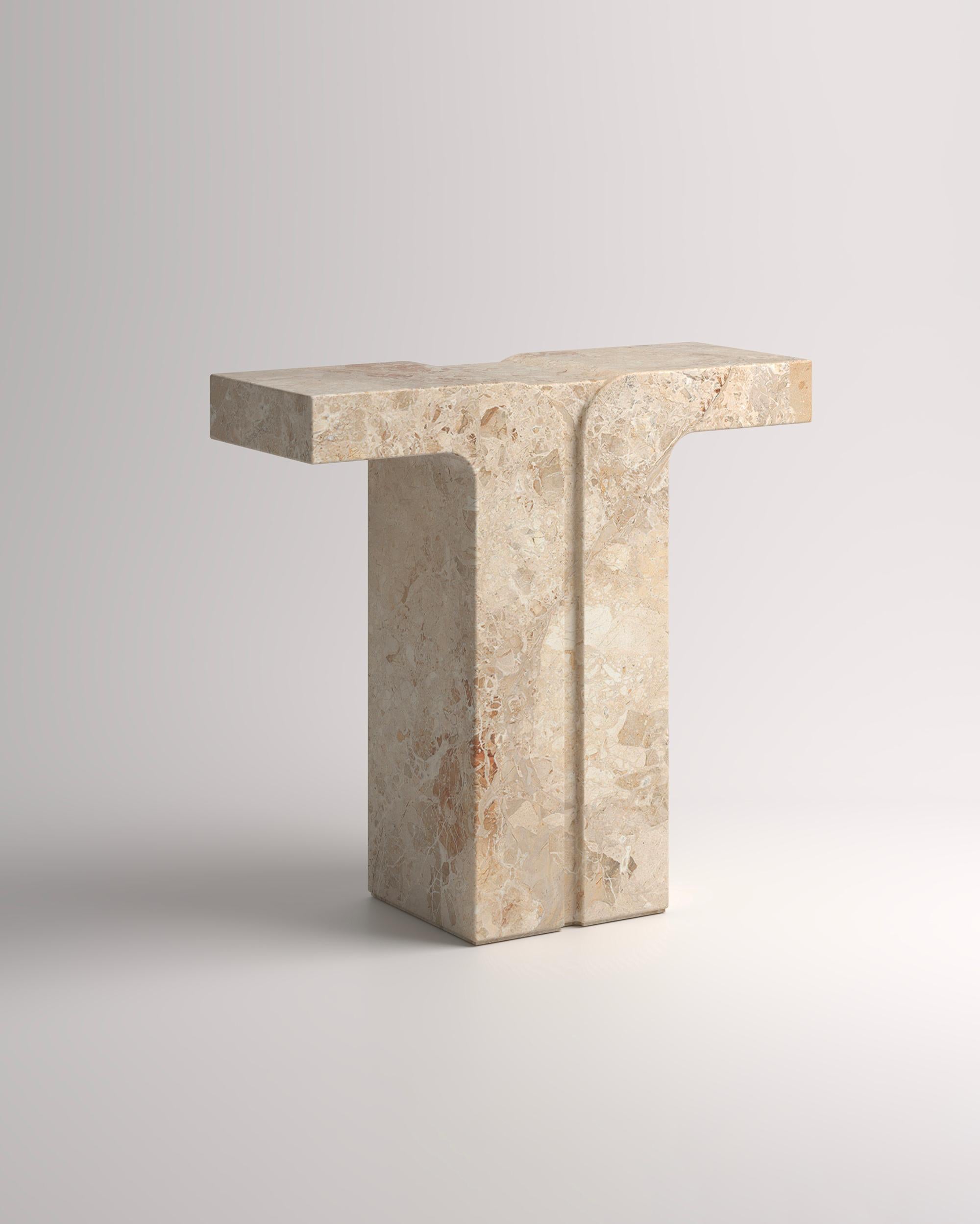 Italiano Breccia Pernice T-02 Marble Console by Serafini in vendita