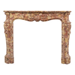 Breche d' Allepe Louis XV Fireplace Mantel