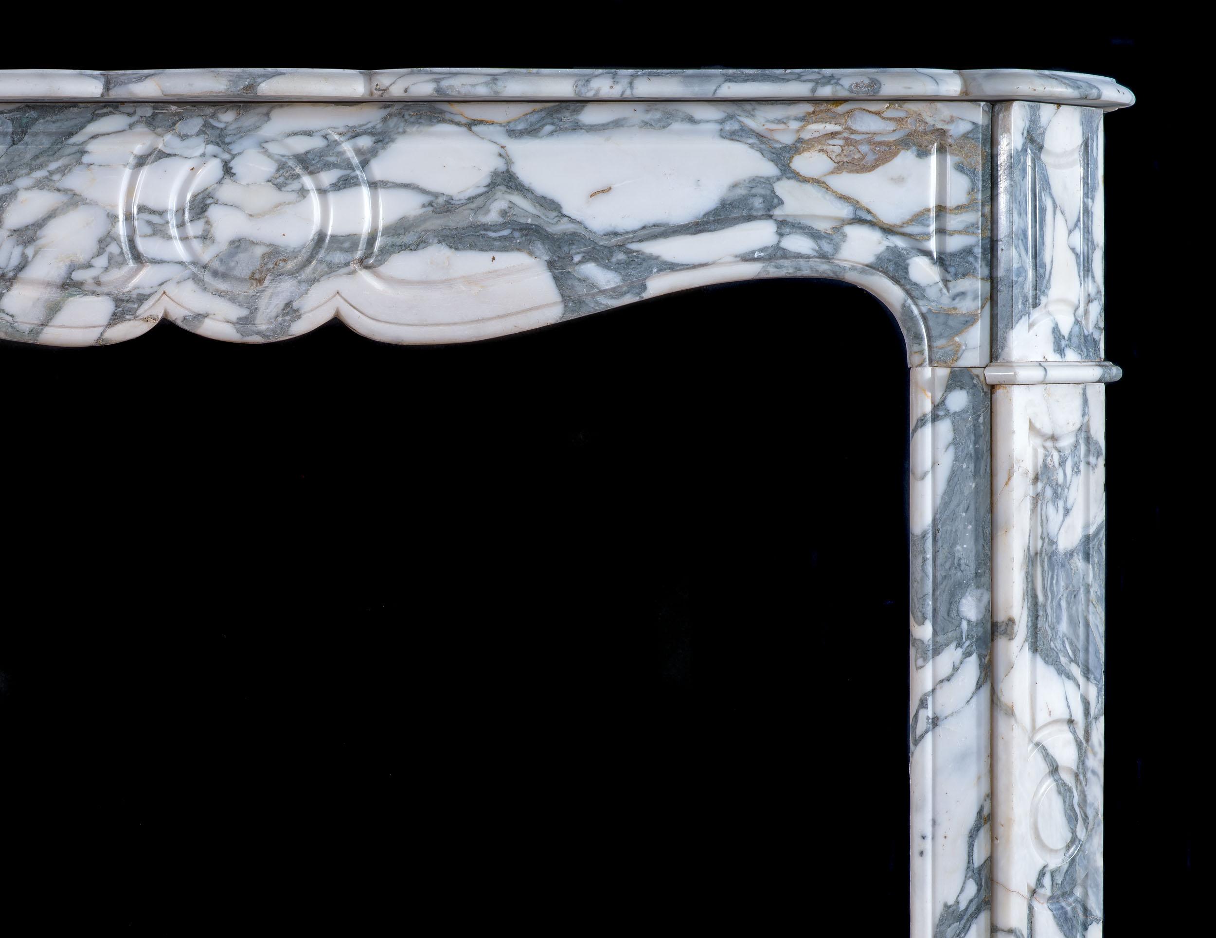 Louis XV Breche Violette Pompadour Fireplace