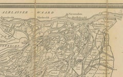 Breda North Brabant Map, Published in 1842 – Antique Dutch Folding Map