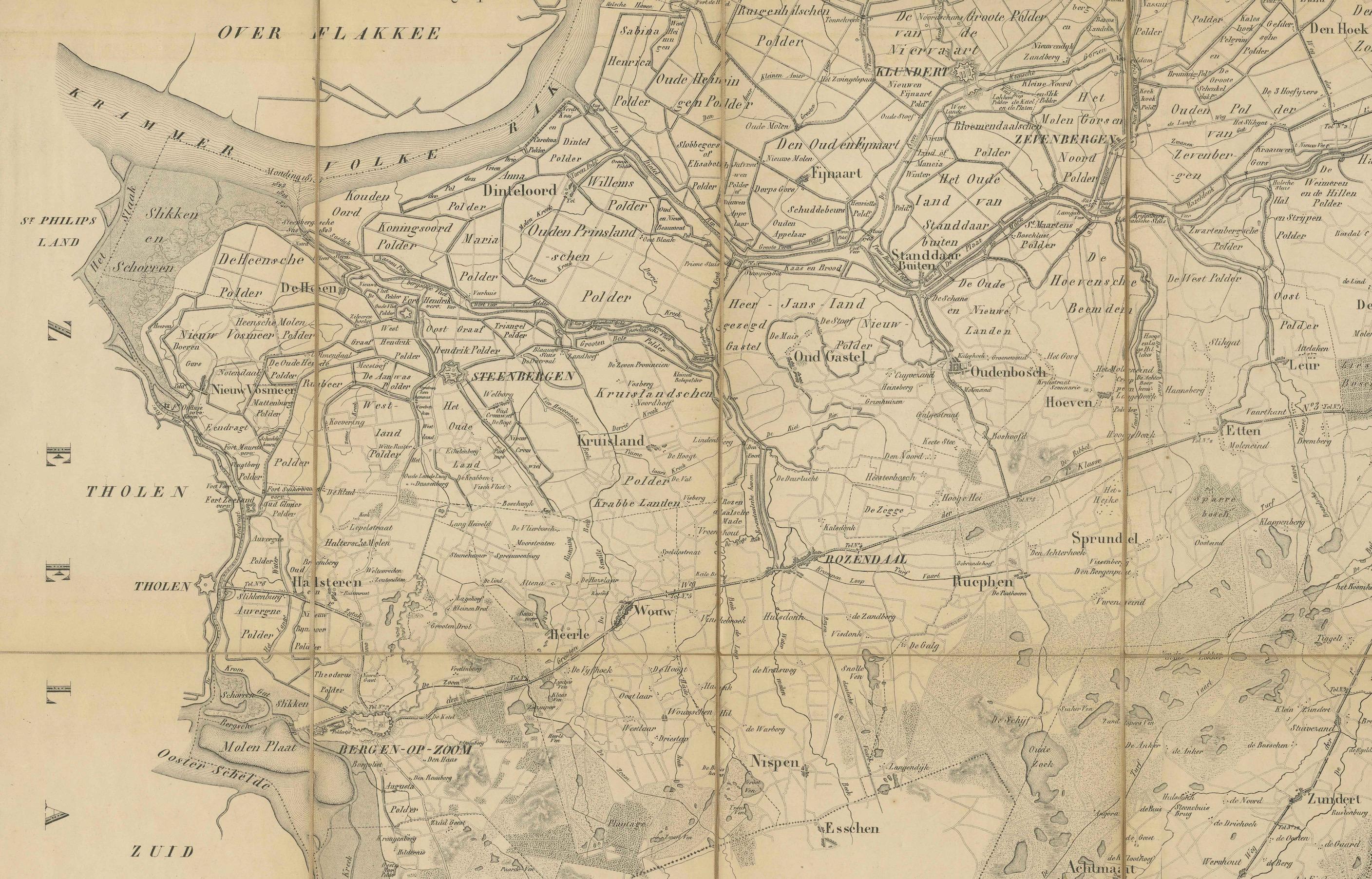 Breda North Brabant Map, Published in 1842 – Antique Dutch Folding Map For Sale 2