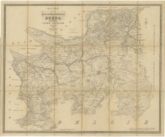 Breda North Brabant Map, Published in 1842 – Antique Dutch Folding Map
