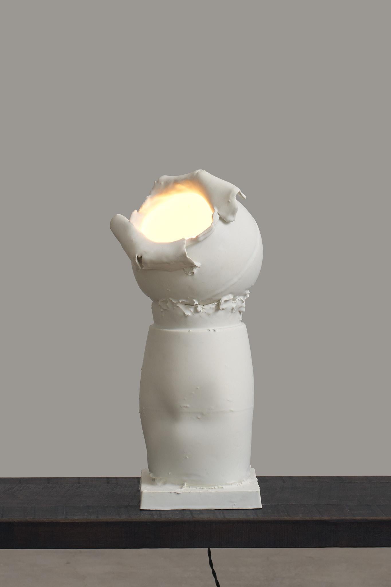 Breganze and Fara Table Lamp by Jenna Basso Pietrobon
Dimensions: W 17 x D 17 x H 48 cm
Materials: Ceramic.
Weight: 2 kg

Jenna Basso Pietrobon, born in 1986, is an artist whose work delves into societal issues through the lens of her personal
