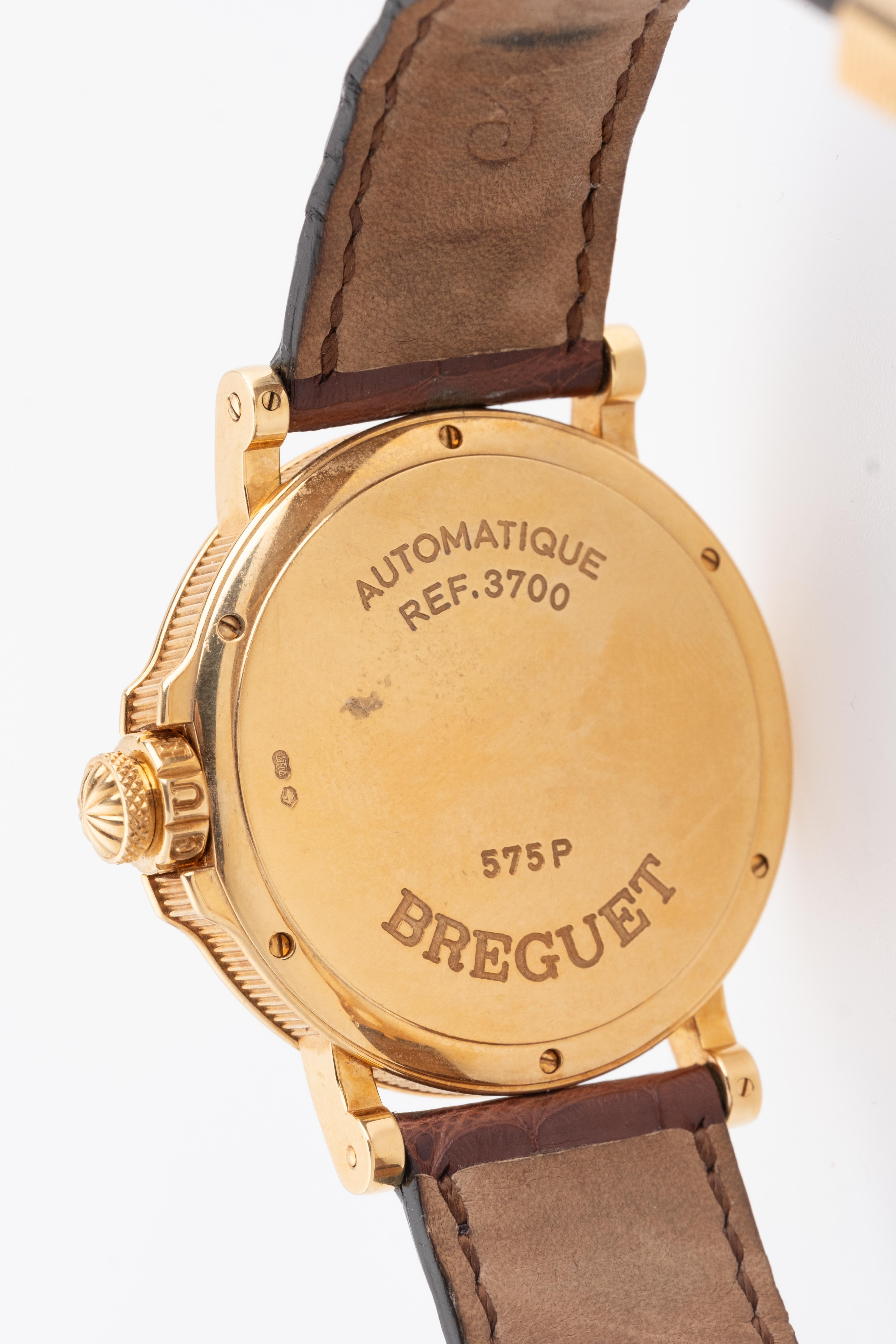Breguet 18K Gold Automatic Worldtime Wristwatch In Good Condition For Sale In Kingston, NY
