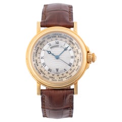 Breguet 18 Karat Gold Automatik-Weltzeit-Armbanduhr