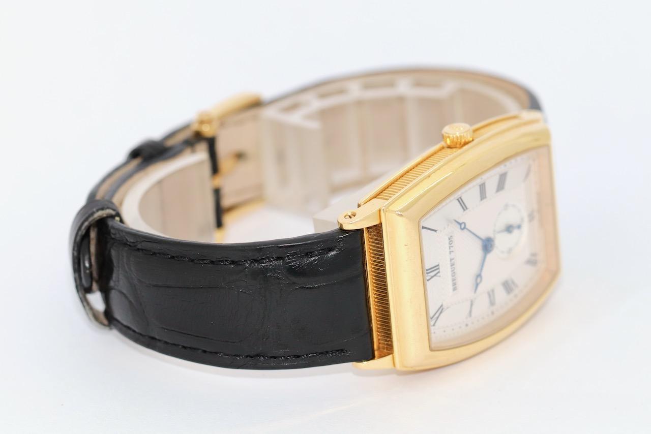 BREGUET, 18K GOLD TONNEAU-SHAPED WATCH, REF. 3670, Automatic In Good Condition For Sale In Berlin, DE