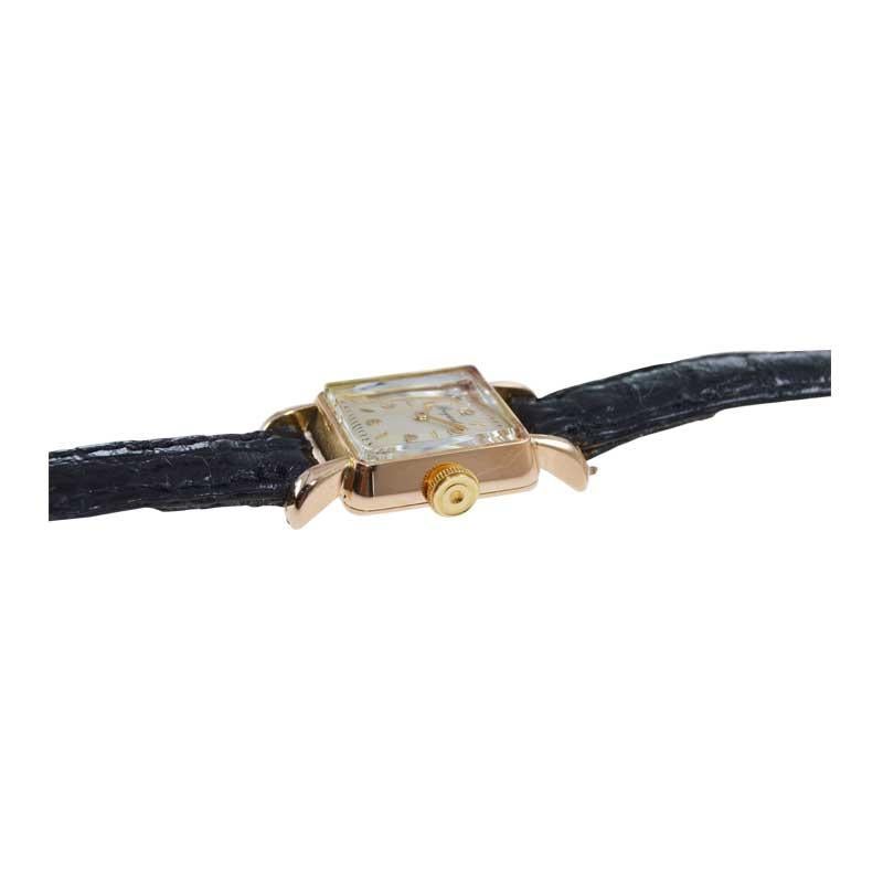 Breguet 18kt Yellow Gold Art Deco Style Manual Winding Watch, Circa 1950's For Sale 2