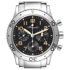 Breguet Aeronavale Type XX Flyback Black Dial Steel Mens Watch 3800