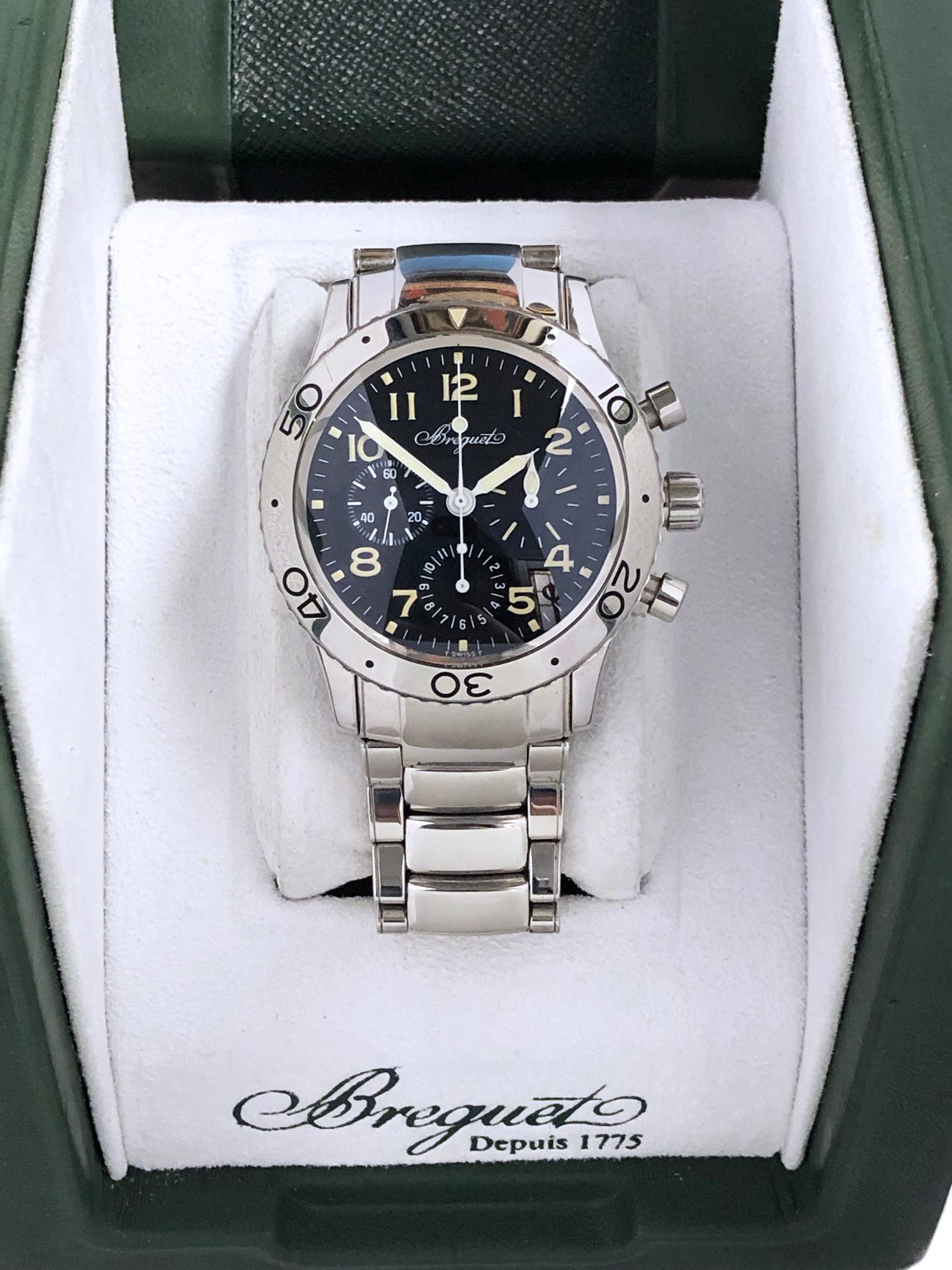 Men's Breguet Aeronavale Type XX Steel Chronograph Automatic Wristwatch