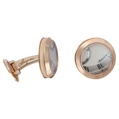 Gemelli Breguet Cadran Guilloche di forma rotonda in oro rosa 18 carati YB4590