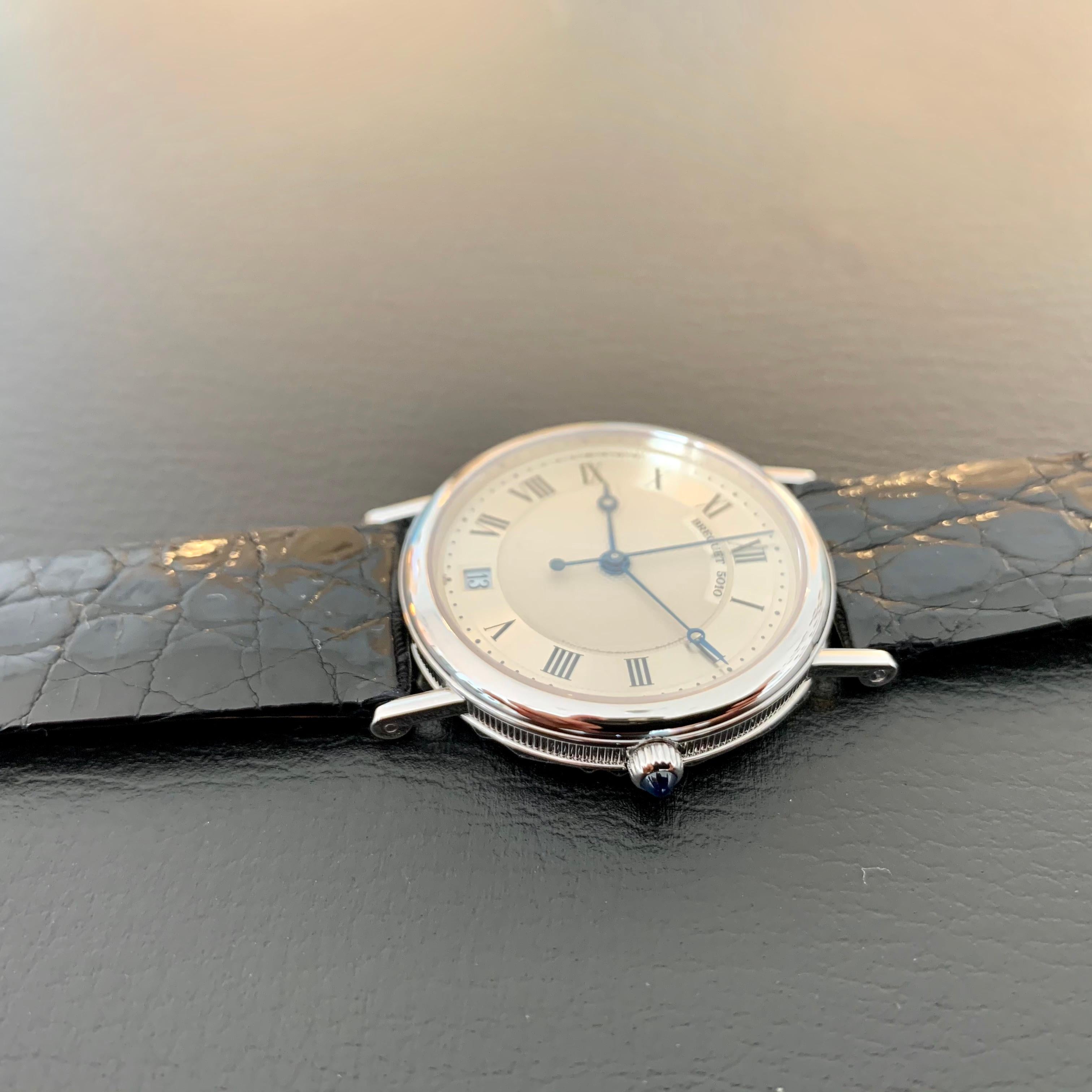 Breguet Classic 3325, 18 Karat White Gold, circa 1990 In Excellent Condition In Los Angeles, CA