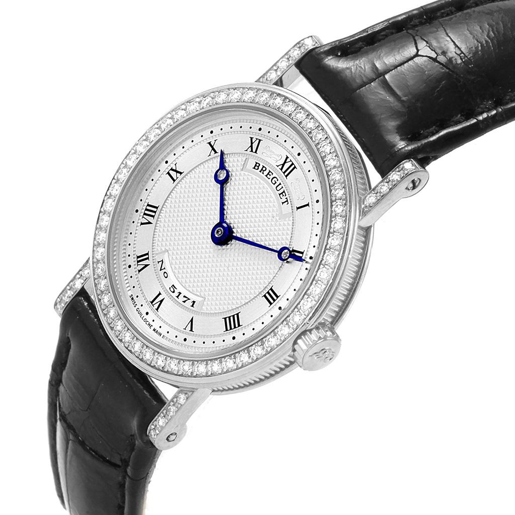 Breguet Classique 18 Karat White Gold Diamond Ladies Watch 8561 In Excellent Condition In Atlanta, GA