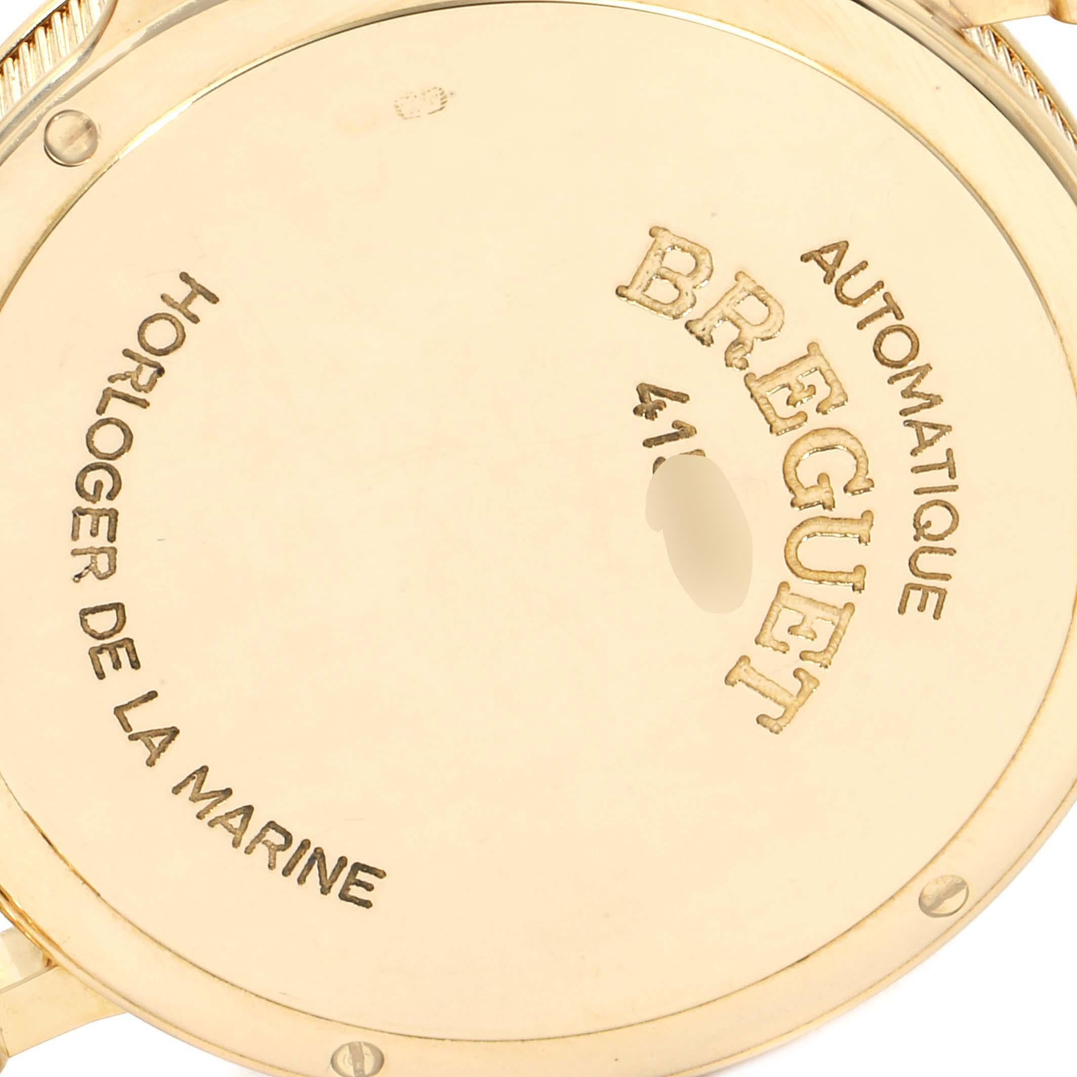 Men's Breguet Classique 18K Yellow Gold Silver Dial Mens Watch 4154G For Sale
