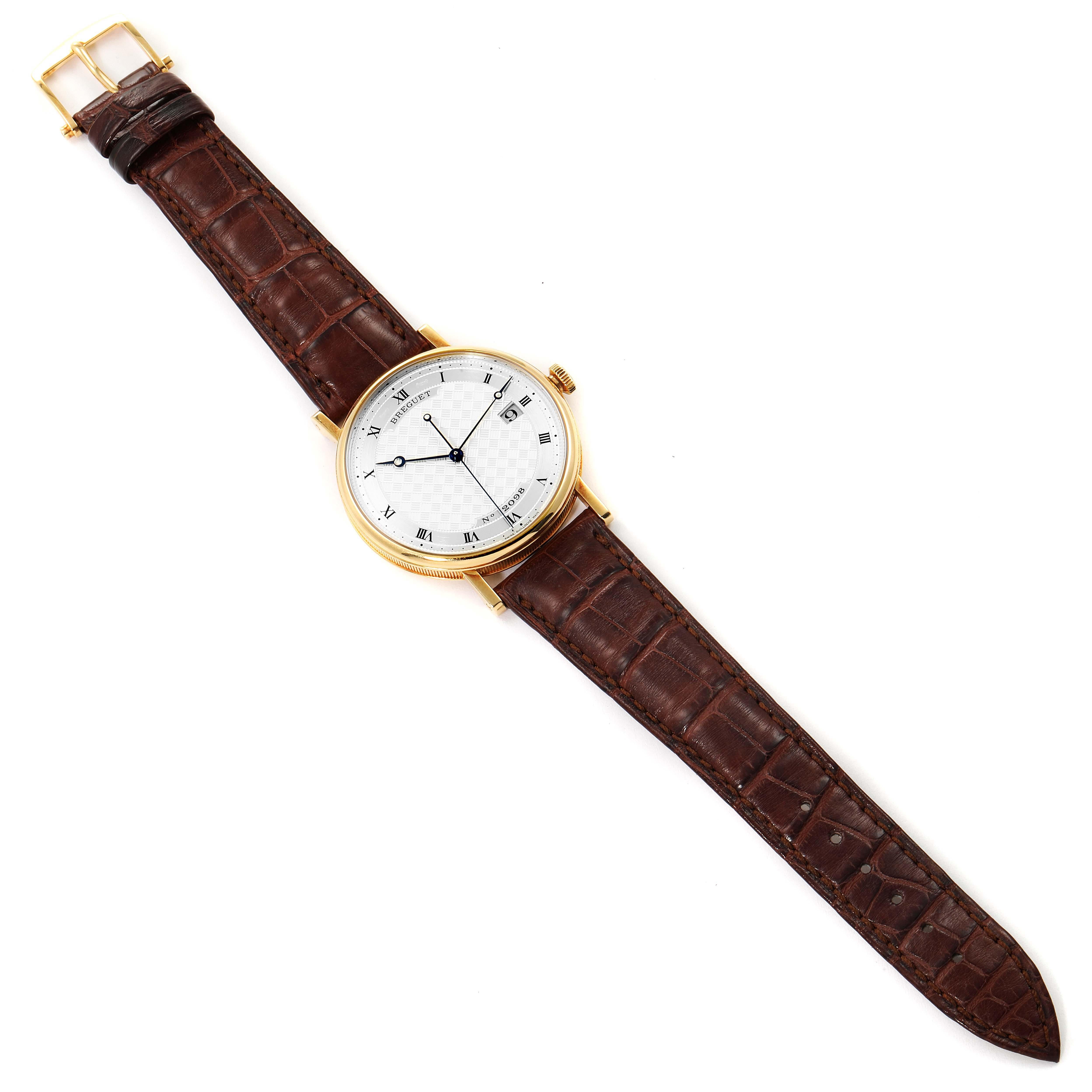Breguet Classique 18K Yellow Gold Silver Dial Mens Watch 5177 Tag 2