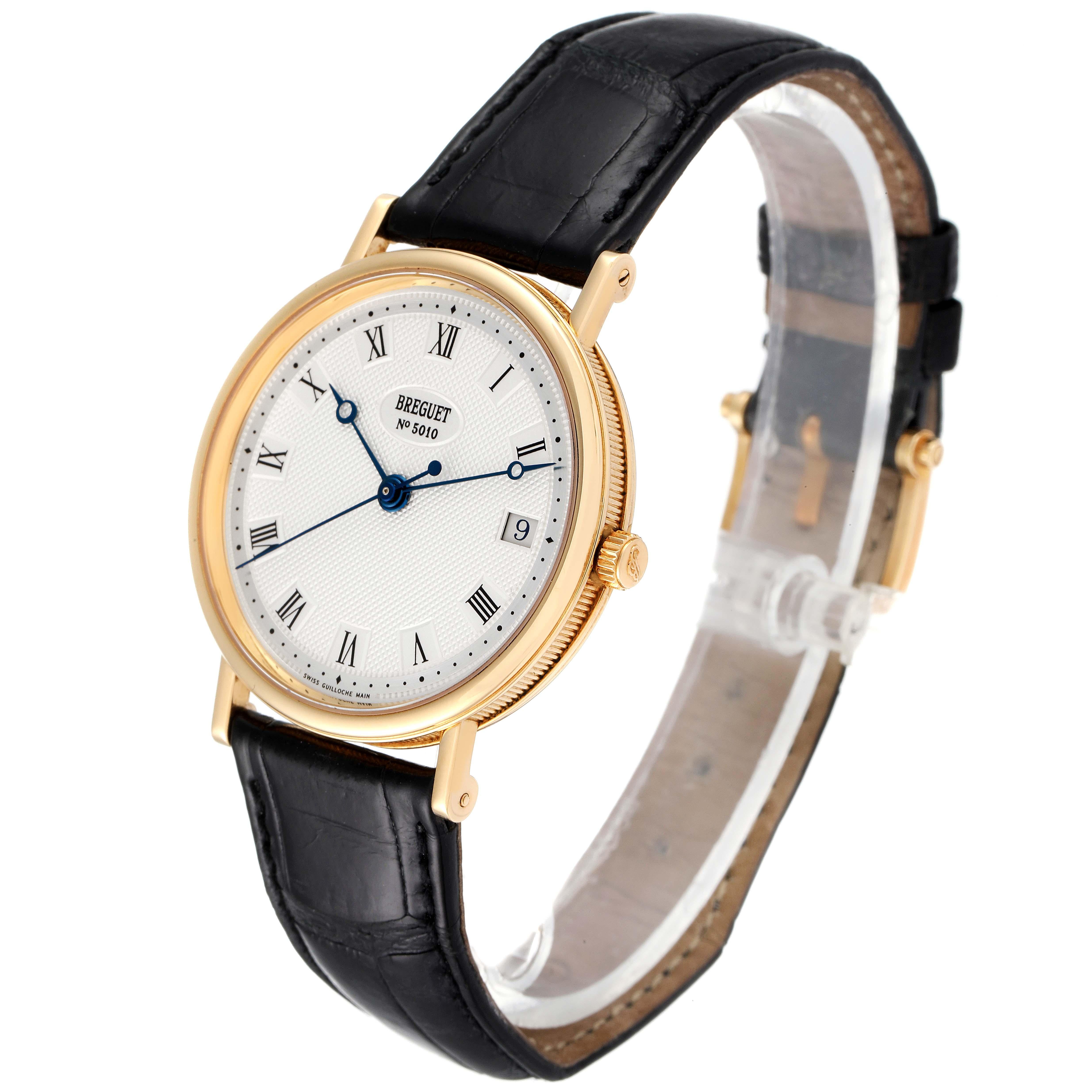 Classique 18K Gelbgold Silber Zifferblatt Herrenuhr 5910 Box Papiere von Breguet im Angebot 2