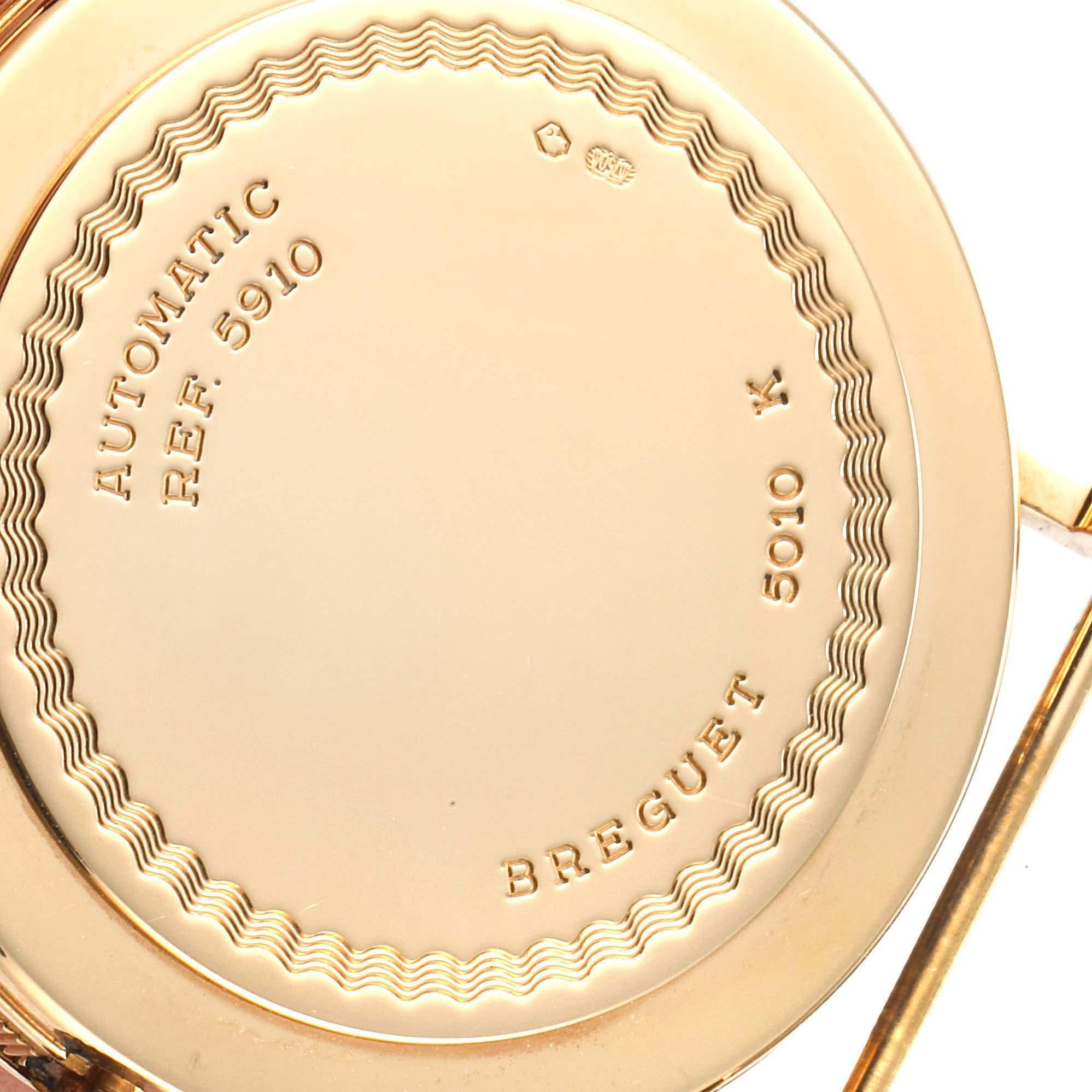 Classique 18K Gelbgold Silber Zifferblatt Herrenuhr 5910 Box Papiere von Breguet im Angebot 4