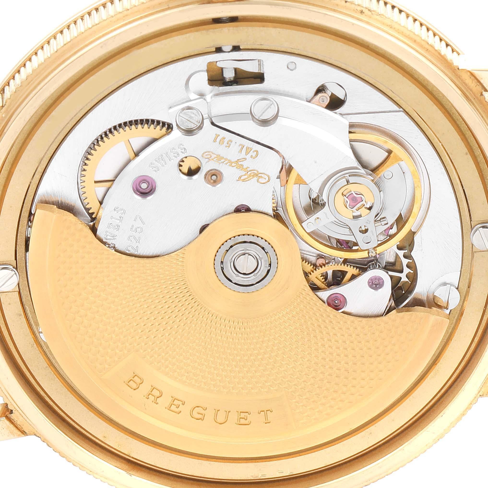 Classique 18K Gelbgold Silber Zifferblatt Herrenuhr 5910 Box Papiere von Breguet im Angebot 5